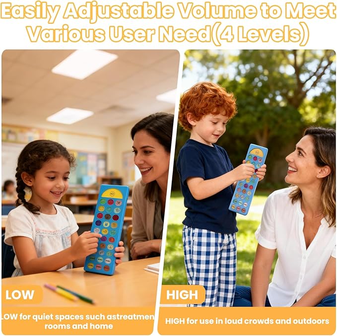 AAC Device for Autism, Non Verbal Communication Tools for Speech Therapy & Stroke Rehab, 24 Pre-Installed & 6 Programmable Buttons, Adjustable Volume, Sensory Autism Toys for Kids and Adults