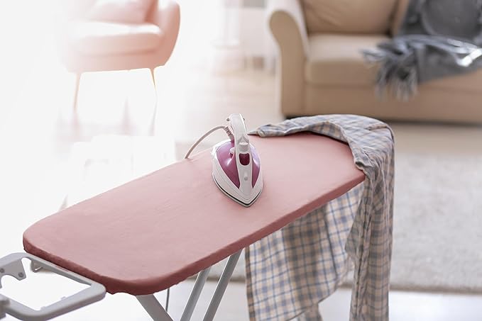 Encasa XO Ironing Board Cover and Pad 54"x15" - 4mm Felt Large Iron Board Cover with Padding - Heat Resistant, Stain-Safe Dye, Non Slip Elastic Bungee Cord Tightening Iron Table Cover Mauve