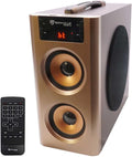 Rockville RHB70 Home Theater Compact Powered Speaker System, Bluetooth/USB/SD/FM, 4" Subwoofer, 2.1 Channel, 100W Peak, Cherry Wood Finish, for Home Entertainment