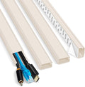YCLYC 62.8in Cable Cover Wall, Beige Wire Cover for Wall, Paintable Cord Cover Wall Kit, Cord Hiders for TV on Wall, Hide Cords Wall Mounted TV - Cord Concealer Cable Channel 4xL15.7in W0.98in H0.5in