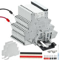 UL Listed 10Pcs Electromagnetic Relay for PLC;24V Relay Din Rail; 24VDC and 24VAC Both; SPDT 6 Amp Push in Socket Screw-Free Wiring