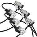 Cat6A Ethernet Cable 90 Degree Up Angled 30FT 3 Pack, Flexible Slim & Ultra by Thzzhnno