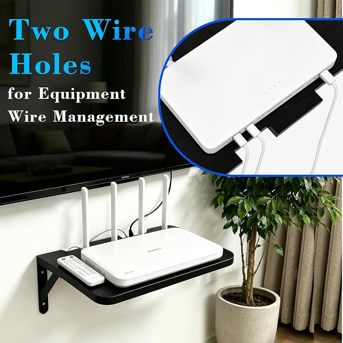 Floating Projector Shelf, Router Wall Mount Wood Shelf, Projector Mount Rack - Image 7