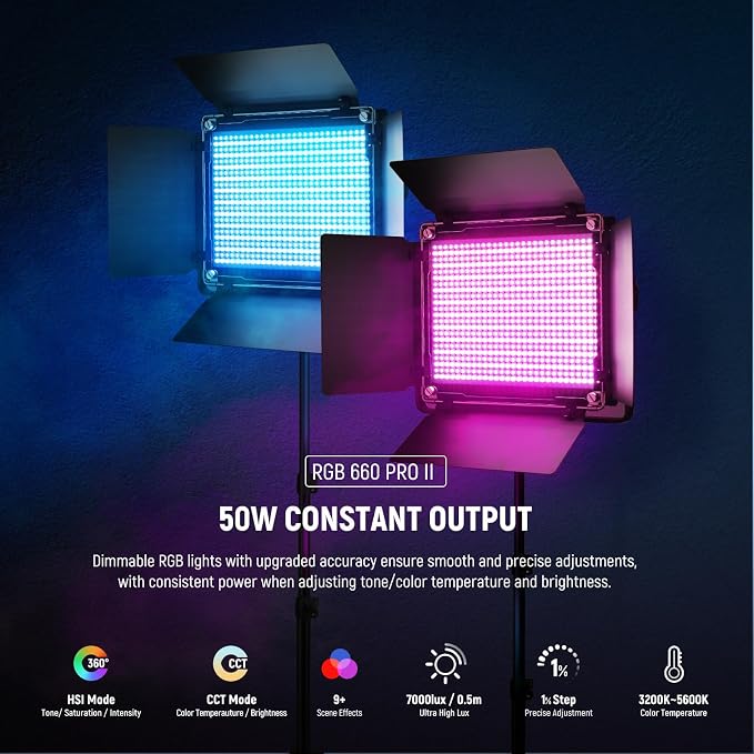 NEEWER Upgraded RGB LED Studio Video Light - Image 2
