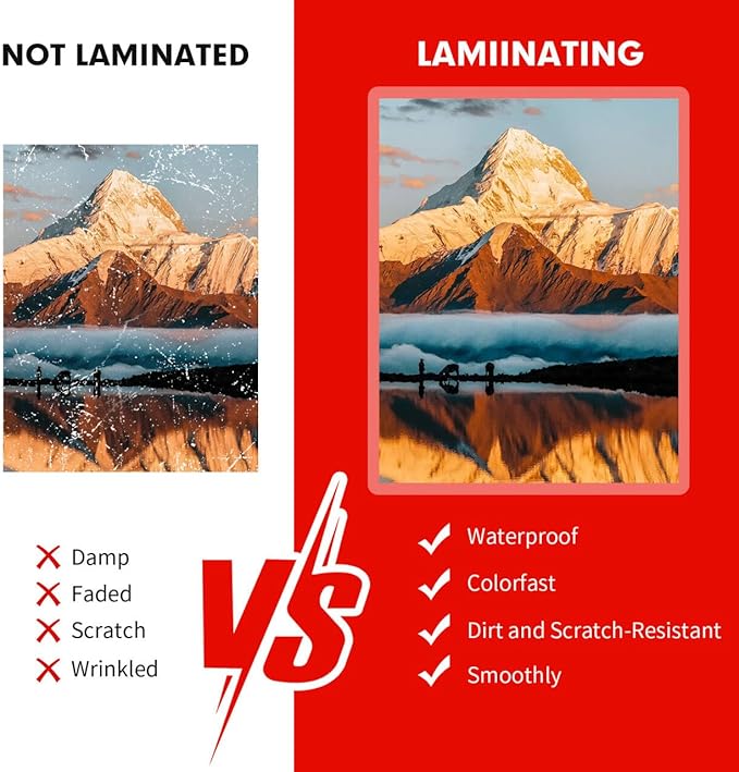 RAZCC Laminating Sheets, 100 Pack Clear Thermal Laminating Plastic Paper Laminator Sheets, 11 x 17-Inch, 5mil, Ideal Office or School Supplies