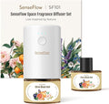 SF101 Pro Plug In Air Freshener, Waterless Essential Oil Diffuser, Non-Toxic Aroma Diffuser, Adjustable 120-Day Natural Scent Mist, Covers 1000 Sq Ft- Free 30ml Citrus Bloom Noir