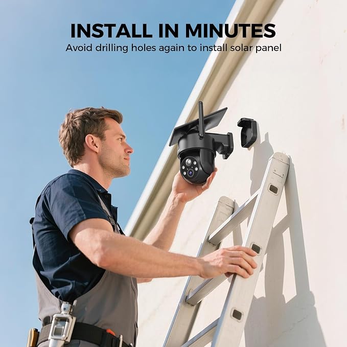 LITYMOL 2K Solar Camera for Home Safety, 360° View Security Cameras Wireless - Image 3