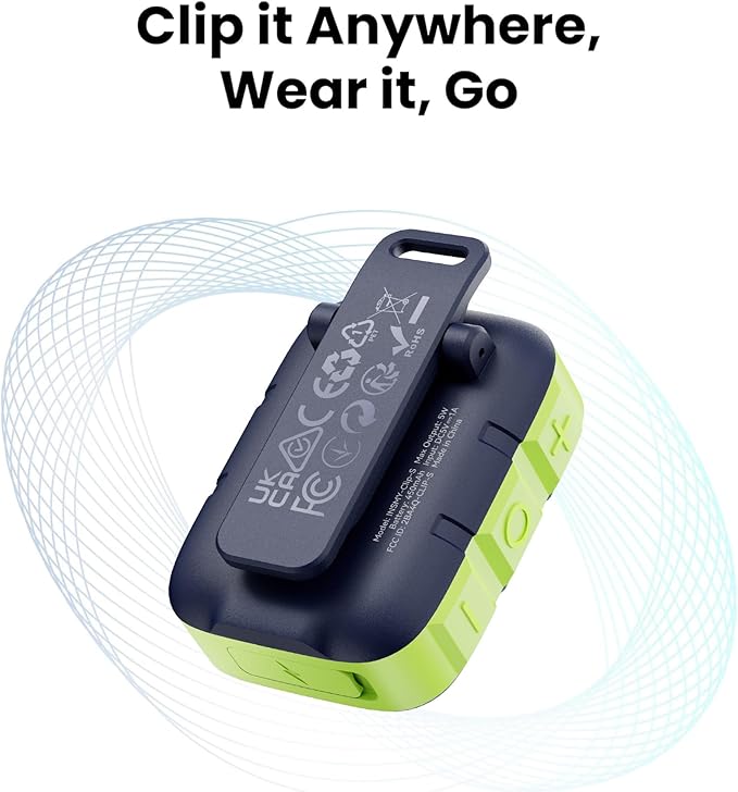INSMY Wearable Bluetooth Speakers, IP67 Waterproof, Clip-On Portable Small - Image 6