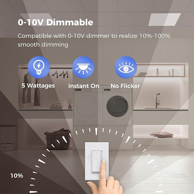 Aphyni 36 Pack 2x2 LED Flat Panel Light, Dimmable Office Kitchen Flush Mount Ceiling Light Panel,Bright 6500LM,Dimmable,Selectable Features, 3000K/4000K/5000K/5700K/6500K, 30W/35W/40W/45W/50W