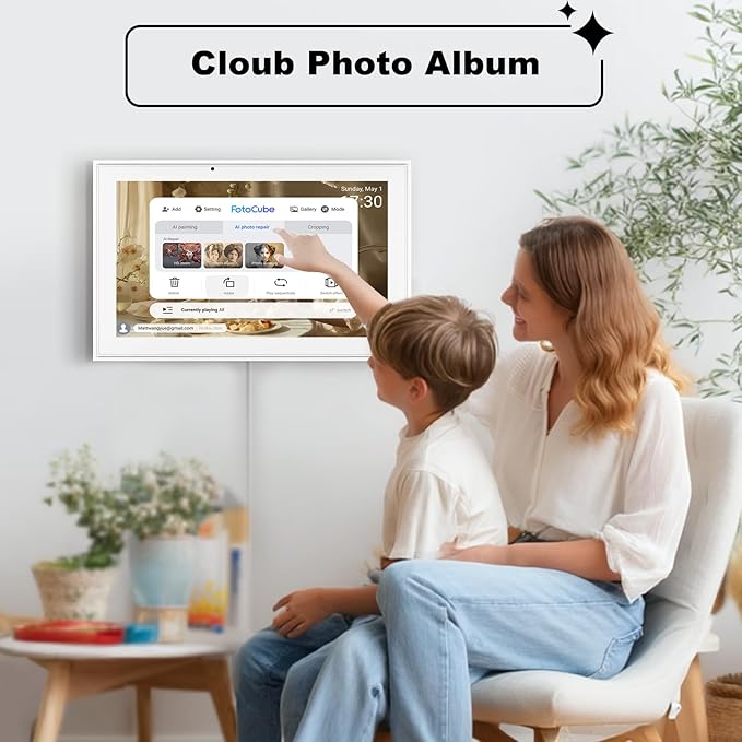 Digital Calendar, 15.6 Inch Wall Planner Electronic Calendar&Chore Chart,1080P Full HD Interactive Touchscreen Smart Touchscreen Interactive Display for Family Schedules – Wall Mount Included, Great for Organizing Your 2026 White