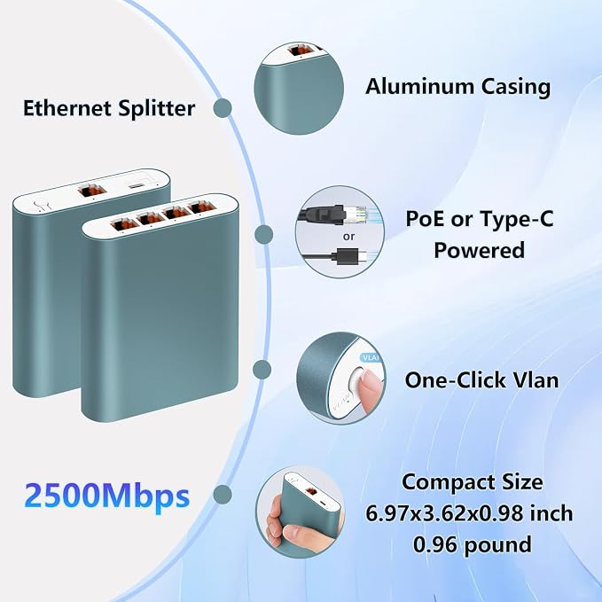 1 to 4 2.5Gbps Ethernet Splitter - Image 7