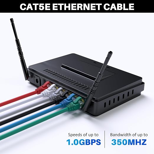 Cat5e Ethernet Cable 100 FT, Long Cat 5e Internet Cable, Standard RJ45 Connector - Image 4