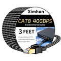 Cat 8 Ethernet Cables 3FT, 6FT 10FT 15FT 20FT 25FT 30FT 40FT 50FT 60FT 75FT by XimhunEthernetCable