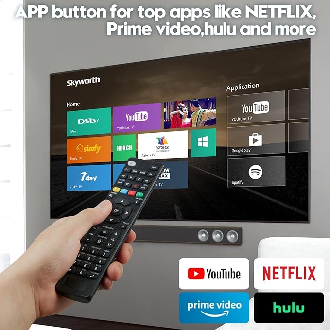 Universal TV Remote Control is Suitable for LED Smart TVS of LG,Samsung,Sony,Philips,Panasonic,Sharp,Toshiba,Hitachi,VIZIO,TCL,JVC,Hisense and Other Brands (1pack)