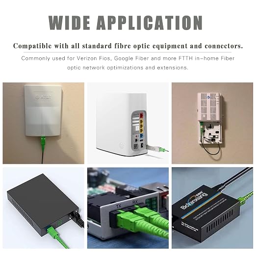 10-Pack - 15m SC/APC to SC/APC Fiber Optic Internet Cable, Armored Single Mode - Image 4