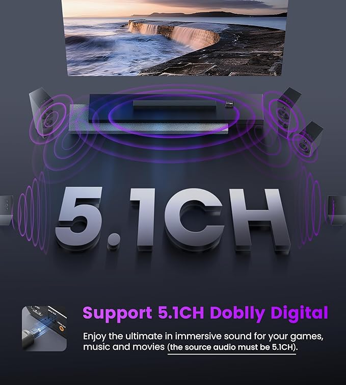 avedio Links HDMI ARC Audio Extractor Converter 4K@60Hz, HDMI to Optical Toslink SPDIF + 3.5mm AUX Jack Stereo Audio Adapter Converter Splitter Inserter Embedder Support HDCP2.2 Digital PCM DTS 5.1
