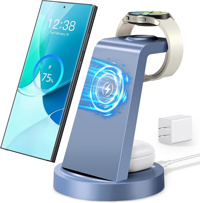 Wireless Charger for Samsung: 3 in 1 Wireless Charging Station for Samsung by HUANCTOMA