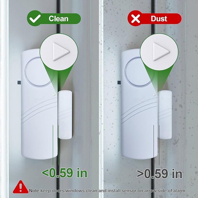 Door Window Alarm, 90dB Door Alarms Sensor for Kids Safety, Home Security, Door Window Burglar Alarm, Window Pool Alarms for Home, Apartments, Offices, Hotel Rooms (20pack)
