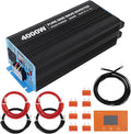 4000W Pure Sine Wave Inverter, 1 USB Port 5v/3.4a,LCD Display&Remote Controller for Home, RV, Truck