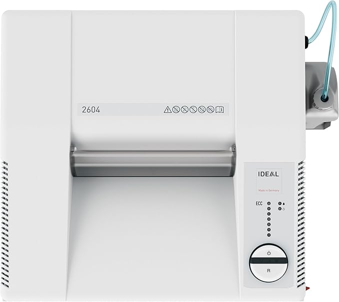 ideal. 2604 Cross-Cut Centralized Office Shredder with Automatic Oiler, Continuous Operation, 23 to 25 Sheet Feed Capacity, 26 gal Bin, Shred Staples/Paper Clips/Credit Cards/CDs/DVDs, P-4 Security