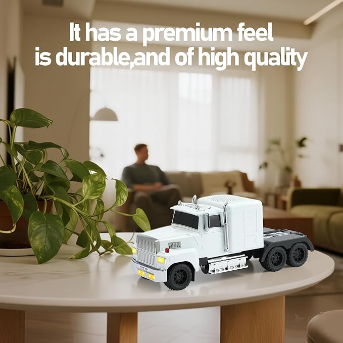 WSTER American Truck Bluetooth Speaker, Retro Car Model，Portable Wireless with HD Stereo Sound, TWS Pairing, USB/TF/AUX Playback, Unique Truck Model Speaker for Home & Outdoor(White)