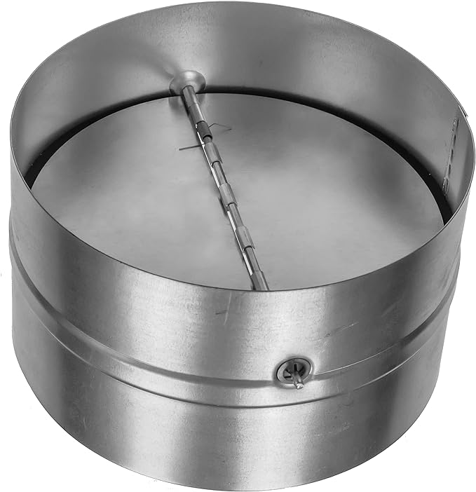 Draft Blocker 6'' Inch - Backdraft Damper - Draft Stopper - Backflow Preventer - Inline Fan Vent Deflector - One-Way Airflow Ducting - Dryer Duct Connector with Backdraught Flap