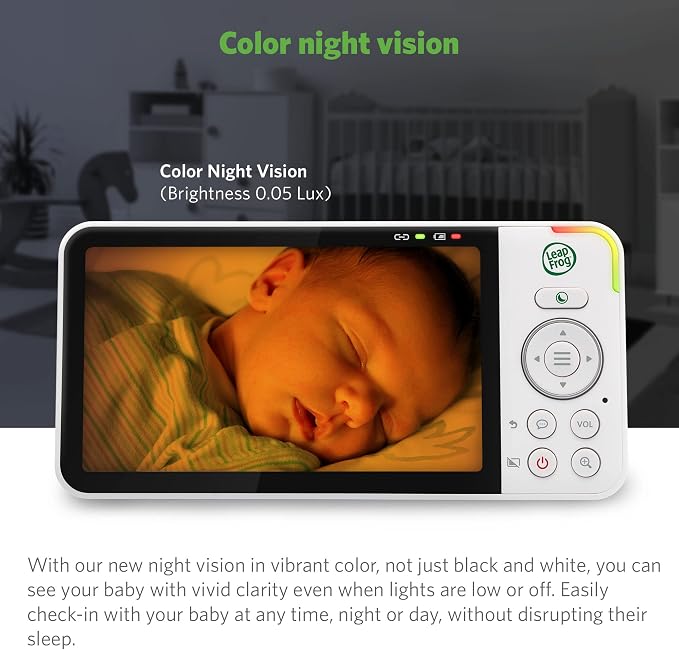 LeapFrog LF915HD Baby Monitor, 5” 720p Screen, 360° Pan & Tilt - Image 9
