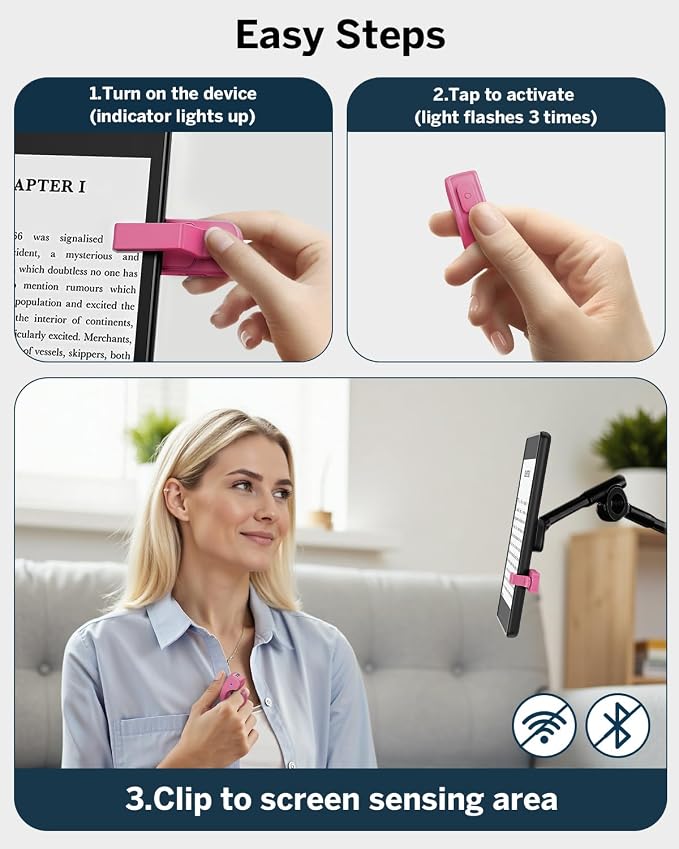 DATAFY Page Turner Ring for Kindle, Remote Control Paperwhite Oasis Scribe Kobo - Image 4