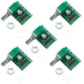 5PCS PAM8403 2x3W Class D Digital Amplifier Board - Ultra-Mini Power Amplifier Module with 2.5-5V Input USB Power Supply for Audio Speakers and Sound Systems (with Potentiometer)