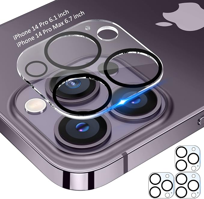 Tensea for iPhone 14 Pro / 14 Pro Max Camera Screen Protector, Tempered Glass by Tensea