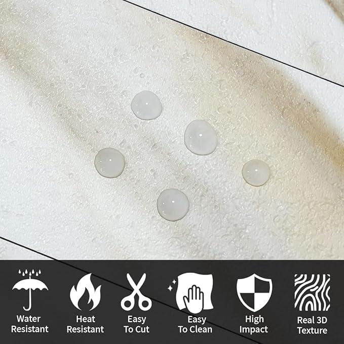 AULIGET 100-Piece Calacatta Gold Marble Look Peel and Stick Backsplash Wall Tiles, 3" x 6" Faxu Stone PVC Stick on Tile for Backsplash Kitchen, Bathroom, Laundry Room, Camper, Fireplace