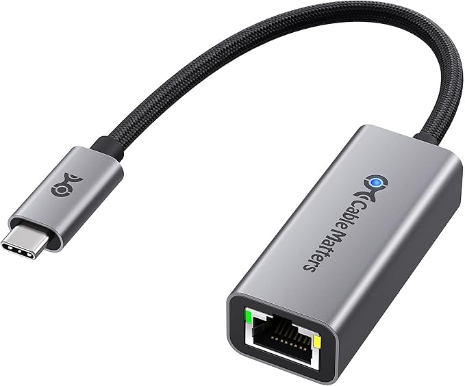 Cable Matters USB C to Ethernet Adapter, Gigabit Ethernet to USB C Network by CableMatters