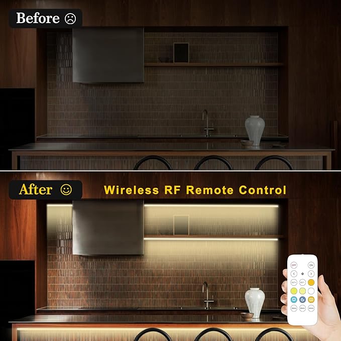 Pandery COB LED Strip Light,CCT Dimmable Strips Light,2700K-6500K,50ft/15m,8mm Wide,CRI90+ 24V LED Strips Kit with Bluetooth APP Control/Music Mode,for Bedroom,Kitchen,DIY Lighting