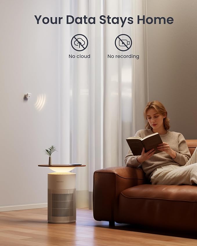 SwitchBot Smart mmWave Radar Motion Sensor, Bluetooth Presence Sensor with Dynamic Detection & Zone Positioning, Compatible with Alexa, HomeKit & Apple Home via SwitchBot Hub, 2-Year Battery Life