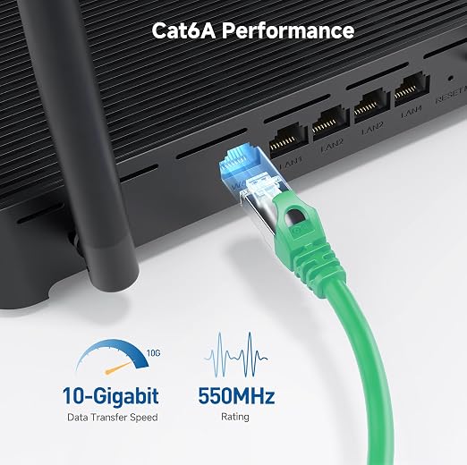 Cable Matters 10Gbps Snagless Long Shielded Cat 6A Ethernet Cable - 100ft - Image 4