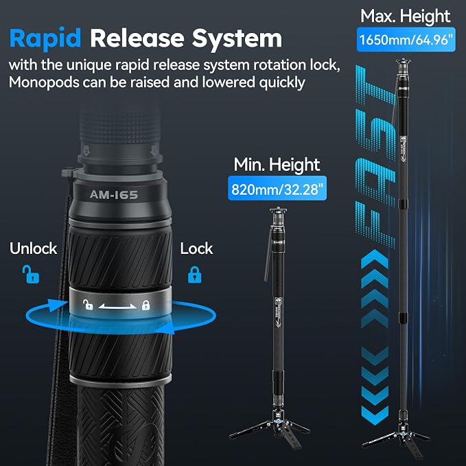SIRUI Carbon Fiber Video Monopod - Image 2