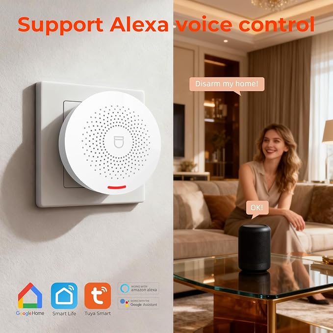 Hapippofa Caregiver Call Button Wireless Call Button for Elderly at Home,WiFi Panic Button,Life Alert Systems for Seniors No Monthly Fee (whiter3)