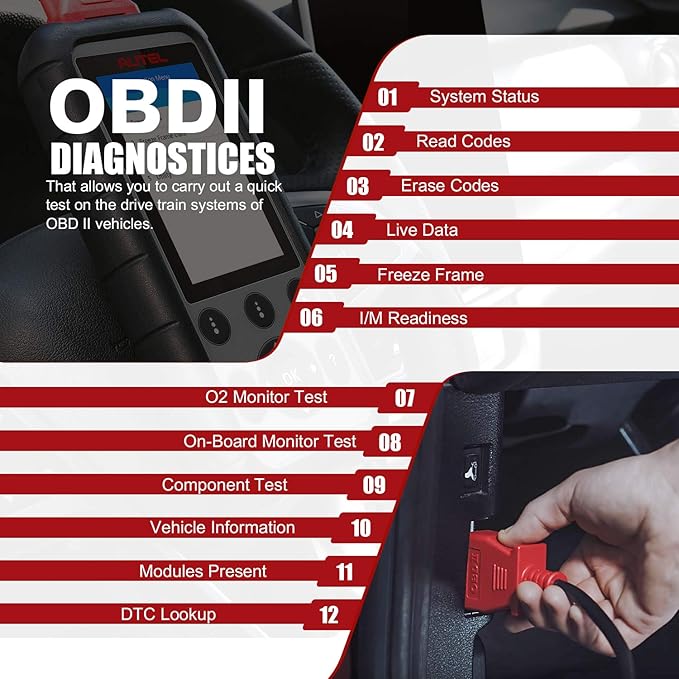 Autel MaxiDiag MD806 OBD2 Scanner, ABS SRS Engine Transmission 4 Systems Diagnostic Scan Tool, 7 Hot Service as MD808 Pro, Oil Reset D-P.F, EPB SAS BMS Throttle A/F, Up of MD805 MD802, Free Update