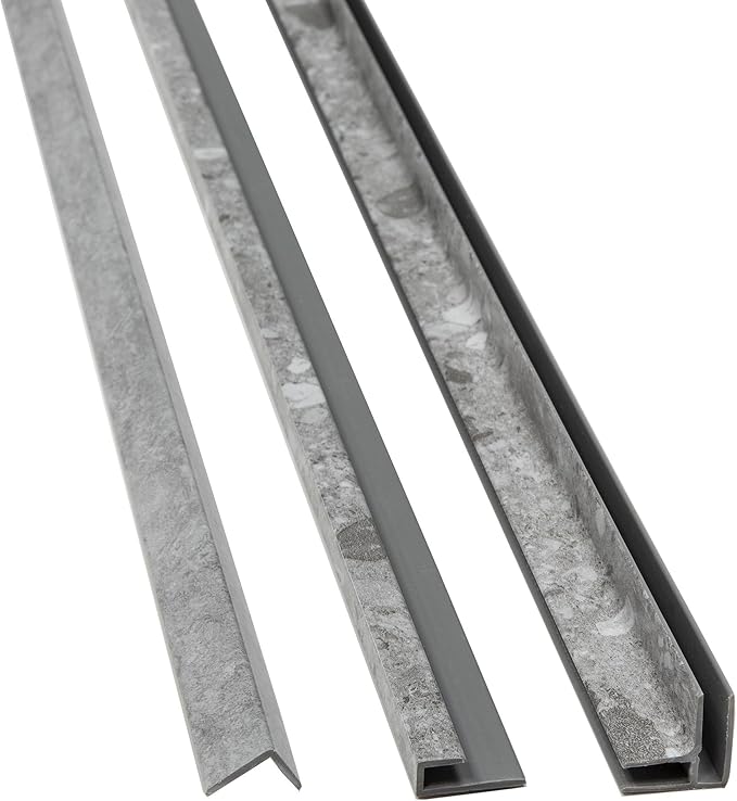 Palisade 78in x 60in x 32in Waterproof Vinyl Shower Surround Kit with Accessories in Urban Slope