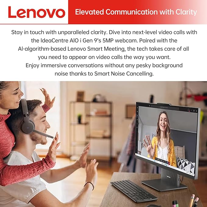 Lenovo IdeaCentre Business All-in-One, 27" FHD Touchscreen 100Hz, AMD Ryzen 5 7535HS, 32GB DDR5 RAM, 2TB SSD, Webcam, Wireless KB & Mouse, Windows 11 Home, Bundle with Adata 64GB USB Flash Drive