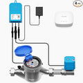 NSF Certified Pulse Meter + Shutoff Valve Kit, 1", FlowSmart Controller YS5006 Reads Meter Pulses, Real-Time Usage & Leak Detection, Auto Shutoff (D2D Offline), LoRa Long Range, Hub Included