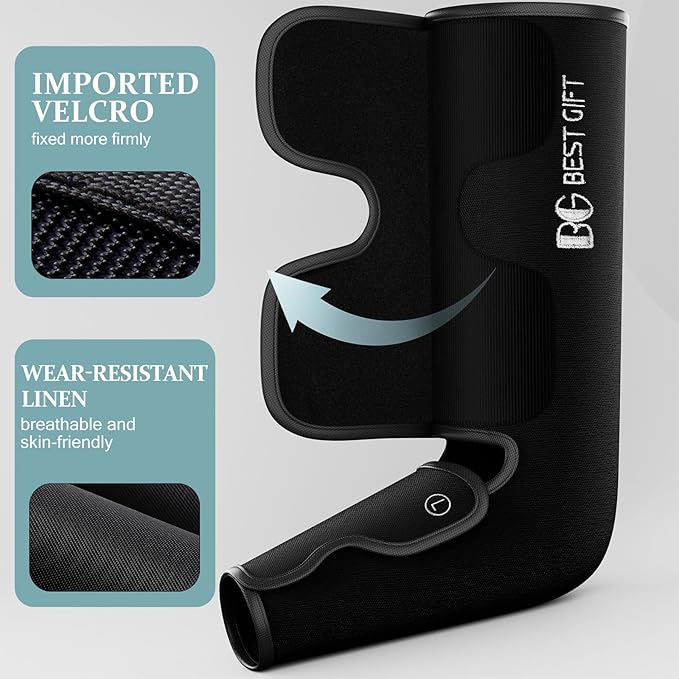 Gifts for Dad Mom Men Women Christmas Mothers Day, Fathers Day, Air Compression Massager with Heat for Foot, Leg, Calf, Thigh, Knee, Helpful for Vericose Veins, Muscle Fatigue, Cramps, Swelling, Edema