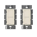 Lutron Caseta Original Smart Light Switch (Lutron Smart Hub Required), for Home, LED, and Fans, 6 Amp, Single-Pole/3-Way, Neutral Required, PD-6ANS-LA-2-Pack, Light Almond, 2 Pack