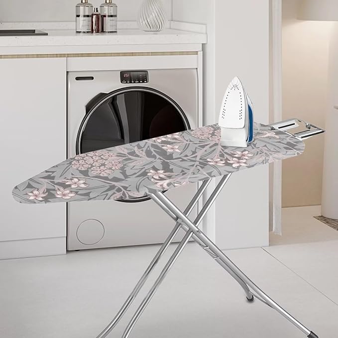 ZCFYGDX William Morris Prints Ironing Board Cover Decor, Resist Scorching & Staining, Easy Install Resistant Elastic Edges,3 Nylon Buckle Fasteners Straps,Relaxing Breathable Ironing Experience XL