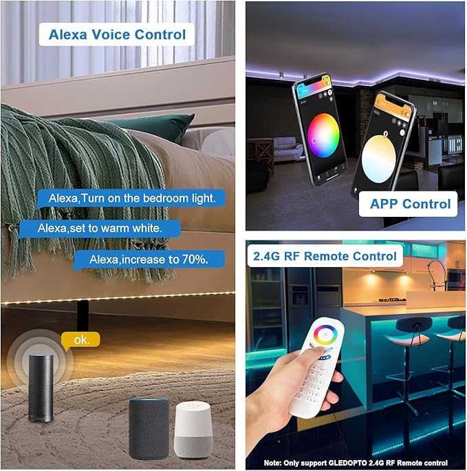 GLEDOPTO ZigBee 3.0 Pro Mini LED Strip Controller 5 Modes in 1 RGBCCT RGBW RGB CCT WWCW Dimmer DC12-24V APP Voice Control Work with Hu/e ZigBee2mqtt Conbee II Home Assistant Alexa (Hub Required)