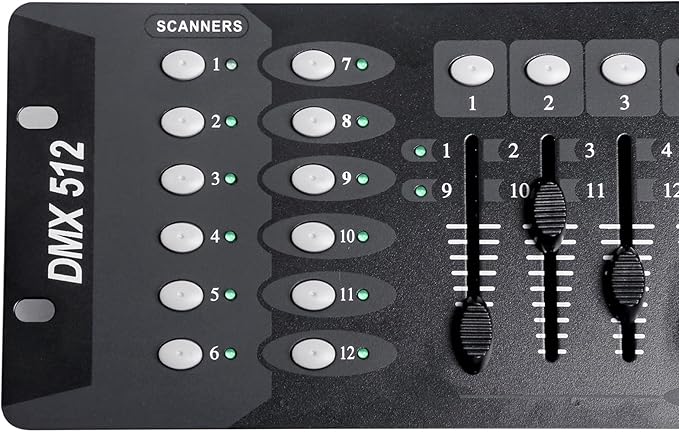 DMX Controller for dj Lights Dmx512 Light Controllers 192 Channel DMX Board with Cables 2m/6.6 ft Dmx-512 Lighting Console for Control Stage Light