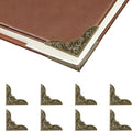 100pcs Metal Book Corner Protectors, Bronze Decorative Scrapbooking Photo by CooBigo
