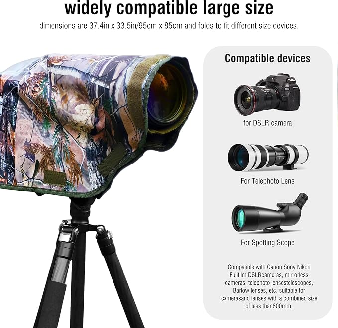 Camera Rain Cover with Openable Viewing Window & Strap Mountable Design - Image 6