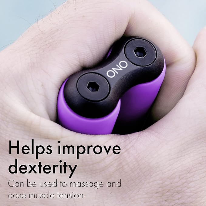 ONO Roller - Handheld Fidget Toy for Adults | Help Relieve Stress, Anxiety, Tension | Promotes Focus, Clarity | Compact, Portable Design (Purple, Junior Size - ABS Plastic)