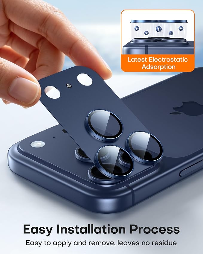 TAURI 2 Pack for iPhone 17 Pro Max Camera Lens Protector, Full Coverage - Image 5